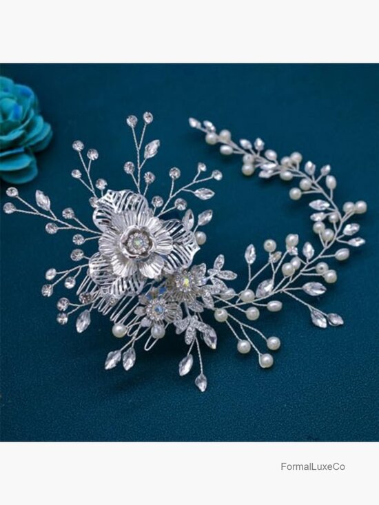 11.8 inch Rhinestone Bridal Hair Comb for Wedding main image 5